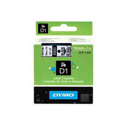 Dymo 45800 (S0720820) D1 črna na prozorno 19mm x 7m, etikete