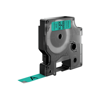 Slika - Dymo 45019 (S0720590) D1 črna na zeleno 12mm x 7m, etikete