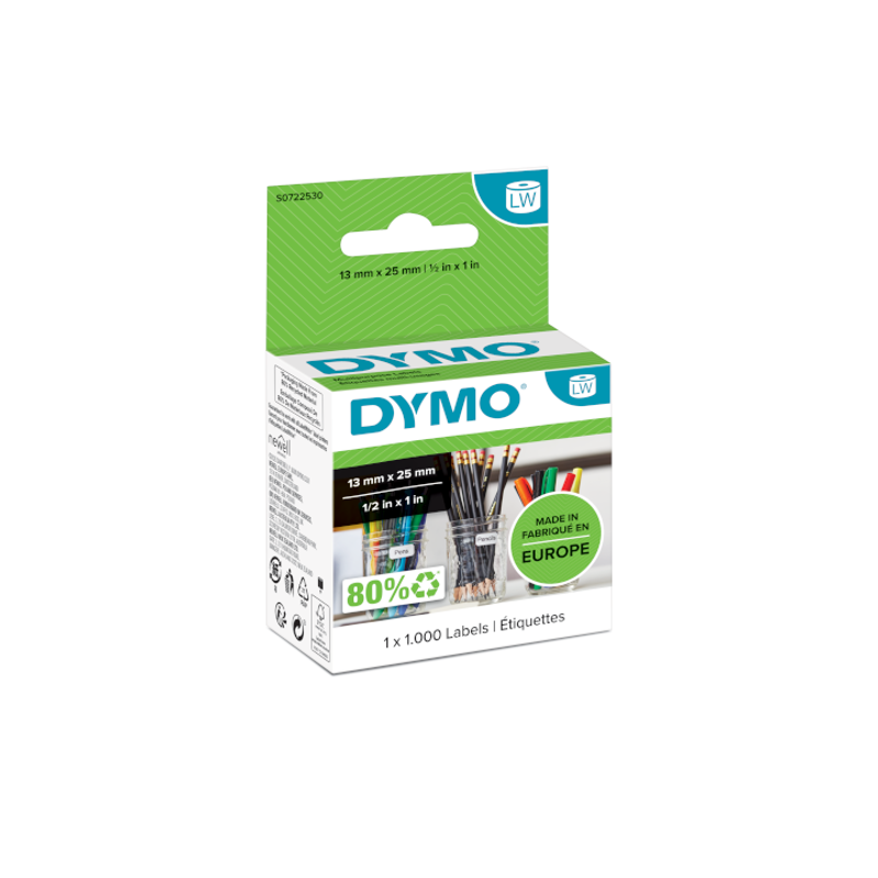 Slika - Dymo 11353 (S0722530) LW 13mm x 25mm x 1000 večnamenskih odstanljivih etiket