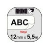 Slika - Dymo 18444 (S0718600)  RHINO vinil profi D1 črno na belo 12mm x 5,5m , etikete