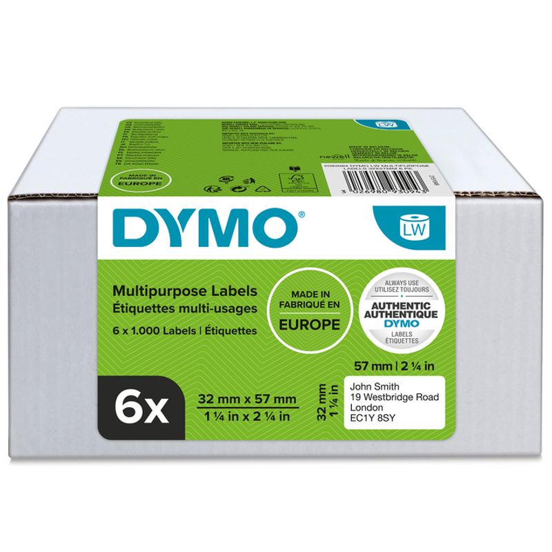 Slika - Dymo 2093094 LW 53mm x 57mm pack 6 x 1000 večnamenskih etiket