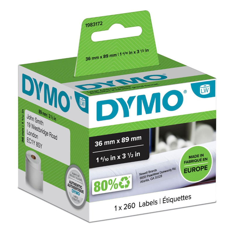 Slika - Dymo 1983172 LW bela 89mm x 36mm x 260 kosov etiket