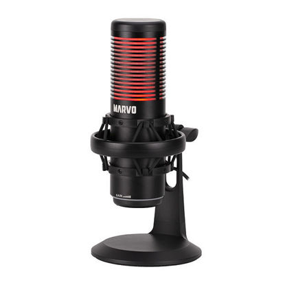 Marvo BLAST 60 MIC-07 BK RGB Gaming streaming USB mikrofon črn