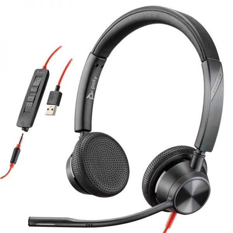 Slika - Poly Plantronics Blackwire 3325 USB-A, 3,5 jack 76J20AA poslovne slušalke