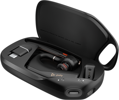 Poly Voyager Legend 50 UC brezžična mono slušalka (AT9M9AA) – z ohišjem, BT700 USB‑C ključkom, Qi polnjenjem