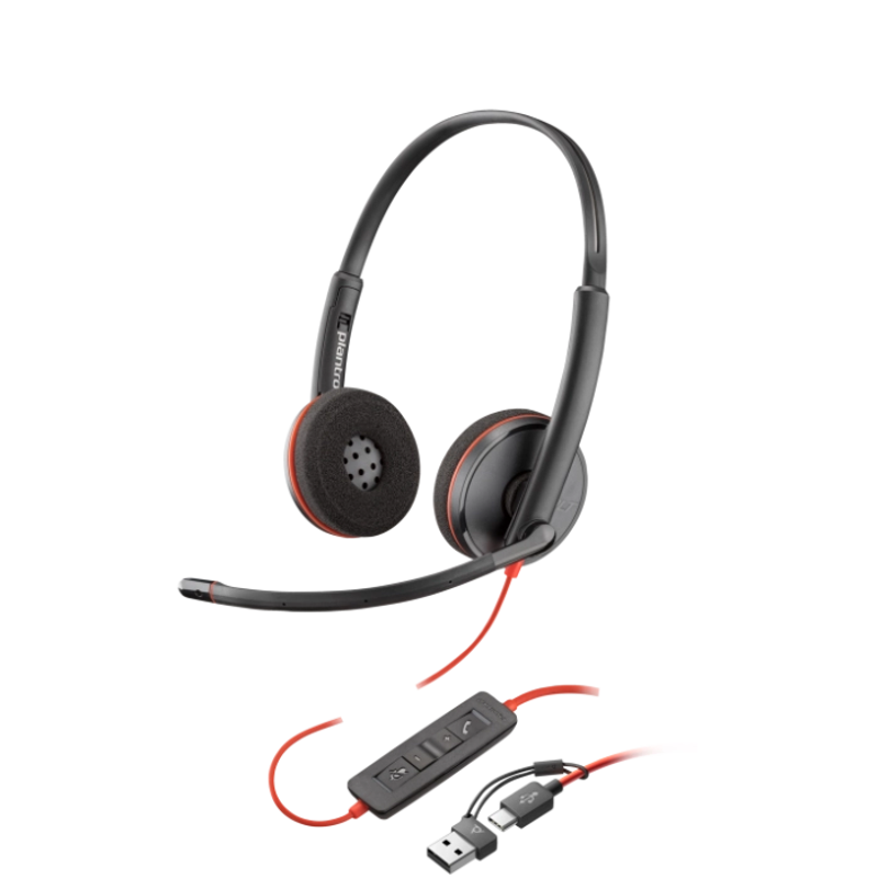 Slika - Poly Plantronics Blackwire C3210 USB-C/A – profesionalne slušalke z mikrofonom 8X2J9A6 (209749-104)