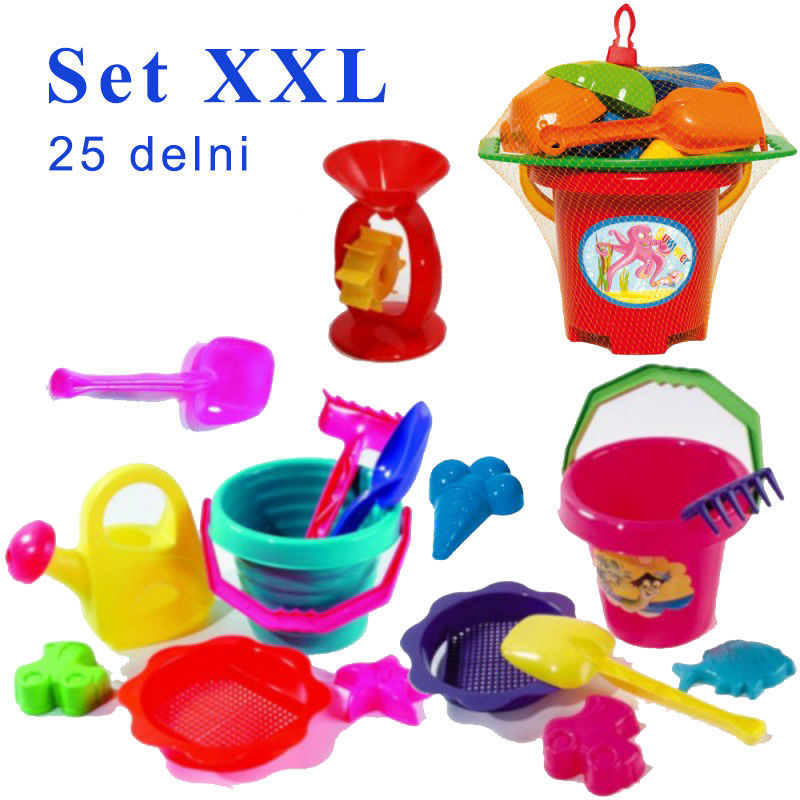 Slika - Dohany XXL 25-delni komplet plastičnih igral za peskovnik