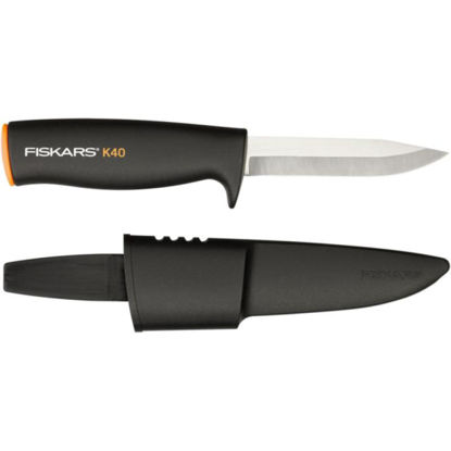 Fiskars K40 univerzalni nož z etuijem črno -siv (1001622)