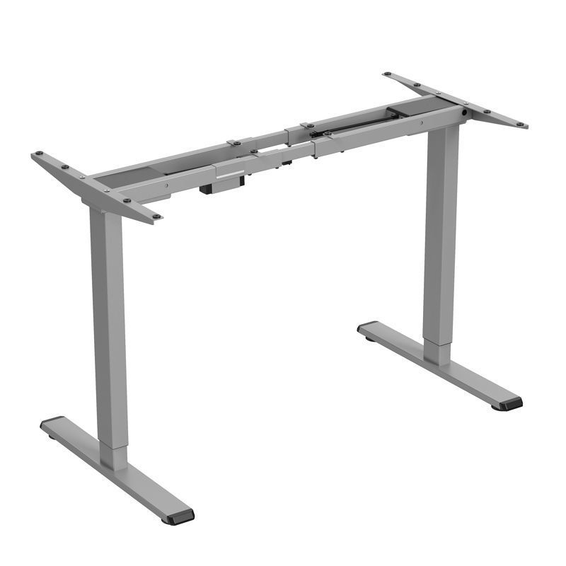 Slika - Powerton WPESD1G ogrodje mize, električno nastavljiva višina, razpon 500 mm, sistem proti trčenju, siva, nosilnost 100 kg