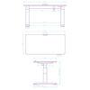 Slika - ULTRADESK PULSAR otroška delovna miza, električno nastavljiva višina, 120X60 cm, 55-81 cm bela