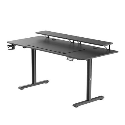 ULTRADESK HIGHLANDER XXL BLACK računalniška miza, električno nastavljiva višina, 160X70 cm, 72-117 cm, črna