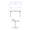 Slika - ULTRADESK HIGHLANDER XXL BROWN računalniška miza, električno nastavljiva višina, 160X70 cm, 72-117 cm, rjava