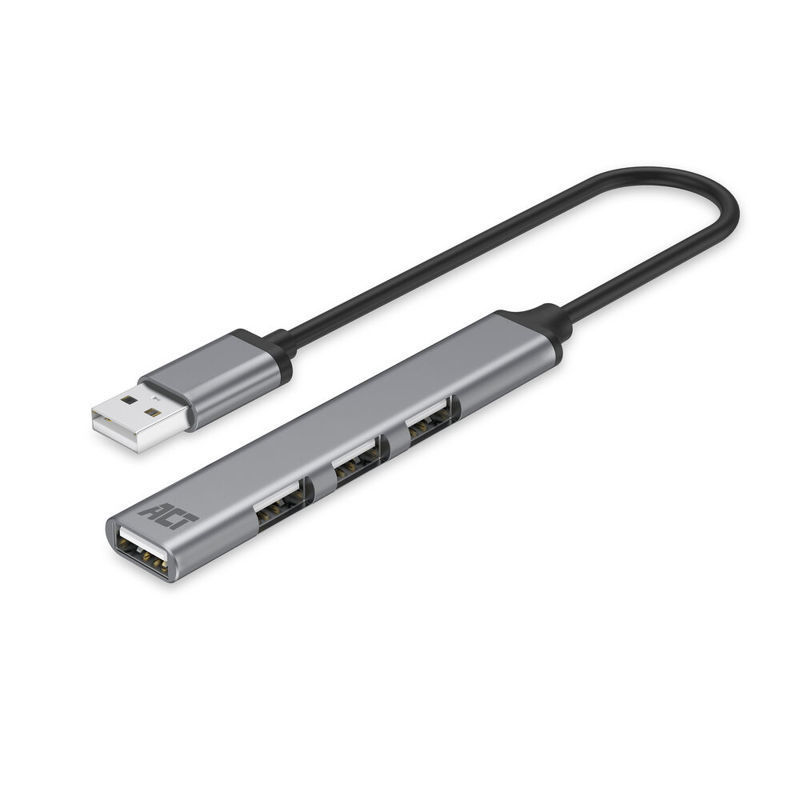 Slika - ACT AC6225 4-portni USB 2.0 HUB 480Mbps aluminium