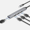Slika - ACT AC6425 4-portni 3xUSB 2.0 1x 3.0 HUB siv 5Gbps aluminium