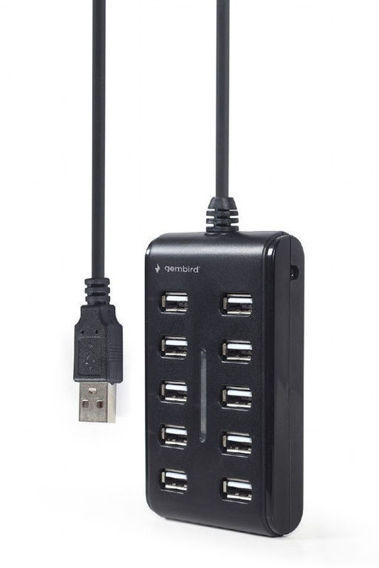 Slika - Gembird UHB-U2P10P-01 USB 2.0 napajani 10-portni USB hub