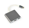 Slika - Gembird A-CM-HDMIF-02-SG USB Type-C 3.1  3-v-1 večportni adapter (A/C/HDMI)