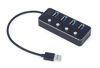 Slika - Gembird UHB-U3P4P-01 4-portni USB 3.1 Gen1 HUB s stikali LED