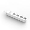 Slika - Gambird TSL-PS-S4U-01-W pametni podaljšek z USB A/C polnilnikom, 4 vtičnice, bel