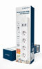 Slika - Gambird TSL-PS-S4U-01-W pametni podaljšek z USB A/C polnilnikom, 4 vtičnice, bel