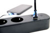 Slika - Gembird TSL-PS-S4U-01 pametni podaljšek z USB A/C  polnilnikom, 4 vtičnice, črn