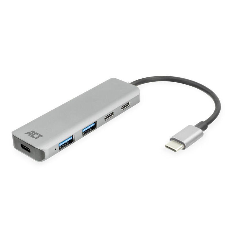 Slika - ACT AC7072 4-portni USB 3.0 HUB 2x USB A 2x USB C PD 3.2 Gen1