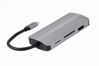 Slika - Gembird A-CM-COMBO8-02 USB Type-C 8-v-1 večportni adapter (USB A / C / HDMI / audio / VGA) 3.1 PD