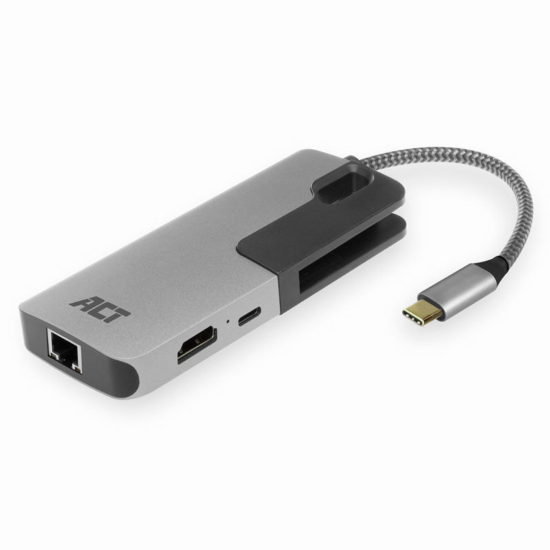 Slika - ACT AC7042 USB‑C Docking Station – 4K HDMI, 3× USB‑A, Gigabit Ethernet, PD 60 W