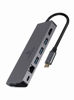 Slika - Gembird A-CM-COMBO5-05 5v1 USB-C Adapter – HDMI 4K, Gigabit LAN, USB-A, Kartični čitalnik, PD