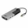 Slika - ACT AC7021 USB-C to HDMI 4K adapter Hub USB-C, 2xUSB-A, 2xUSB-C, 1xHDMI, čitalnik kartic