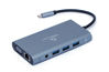 Slika - Gembird A-CM-COMBO7-01 USB Type-C 7-v-1 večportni adapter USB-C, 3xUSB-A, 1xUSB-C, 1xHDMI, VGA, RJ45, 3,5 mm