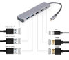 Slika - Gembird A-CM-COMBO3-03 USB Type-C 3-v-1 večportni adapter 3x USB-A, 1x USB-C, 2x HDMI