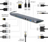 Slika - Gembird A-CM-COMBO9-01 priklopna postaja USB tipa C 9 v 1 (USB vozlišče + HDMI + VGA + PD + bralnik kartic + LAN + 3,5 mm zvok)