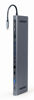 Slika - Gembird A-CM-COMBO9-01 priklopna postaja USB tipa C 9 v 1 (USB vozlišče + HDMI + VGA + PD + bralnik kartic + LAN + 3,5 mm zvok)