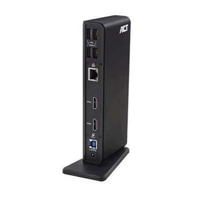 ACT AC7049 univerzalna priklopna postaja USB-C ali USB-A, za 2 monitorja HDMI, DisplayLink