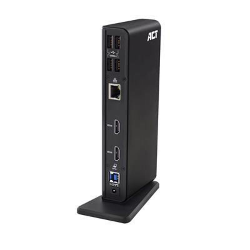 Slika - ACT AC7049 univerzalna priklopna postaja USB-C ali USB-A, za 2 monitorja HDMI, DisplayLink