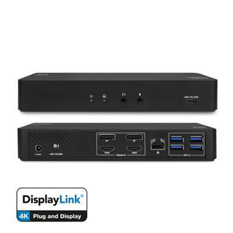 Slika - ACT AC7160 univerzalna priklopna postaja USB-C za 4K, 2 monitorja HDMI ali DisplayPort, DisplayLink