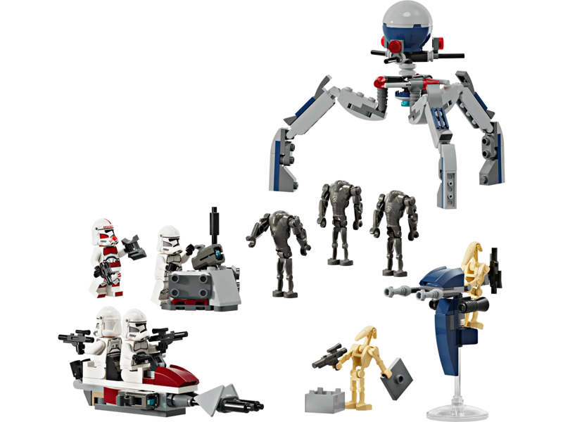 Slika - LEGO 75372 Star Wars: Bojni paket Klonski bojevnik in Bojni droid