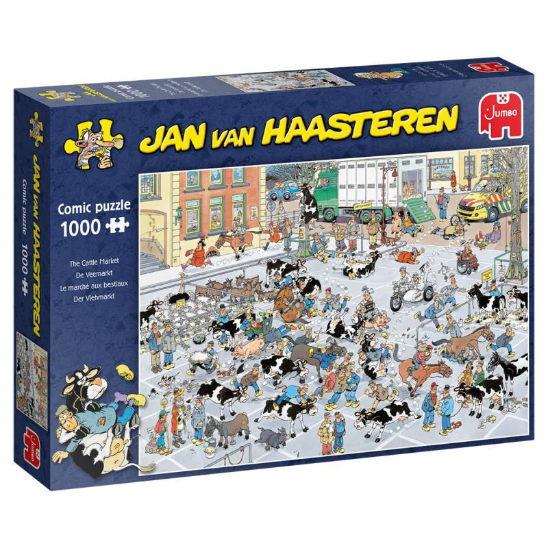 Slika - Jumbo Jan van Haasteren: Goveji sejem sestavljanka 1000 kosov (19075)