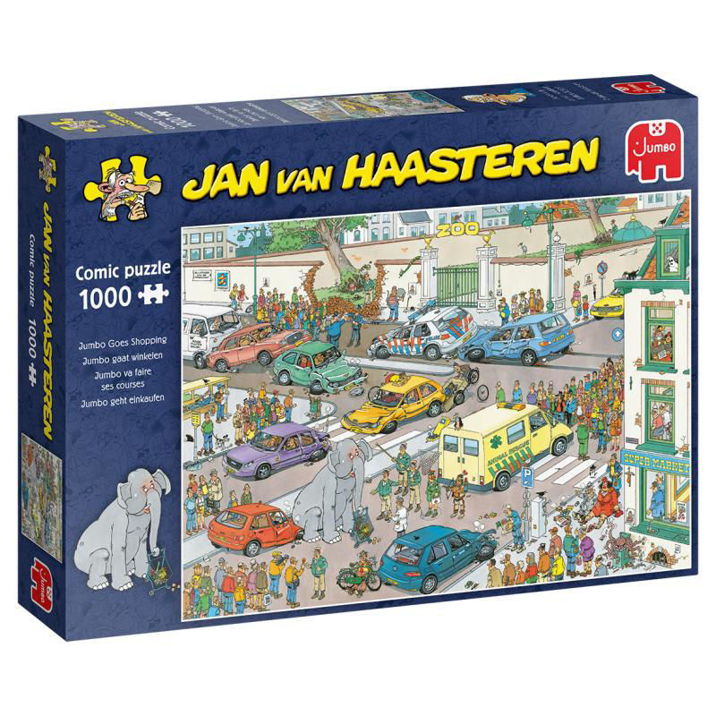 Slika - Jumbo Jan van Haasteren: pobeg iz živaljskega vrta sestavljanka 1000 kosov (20028)