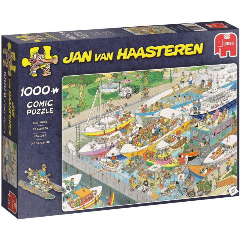 Slika - Jumbo Jan van Haasteren: Zapora na reki sestavljanka 1000 kosov (19067)