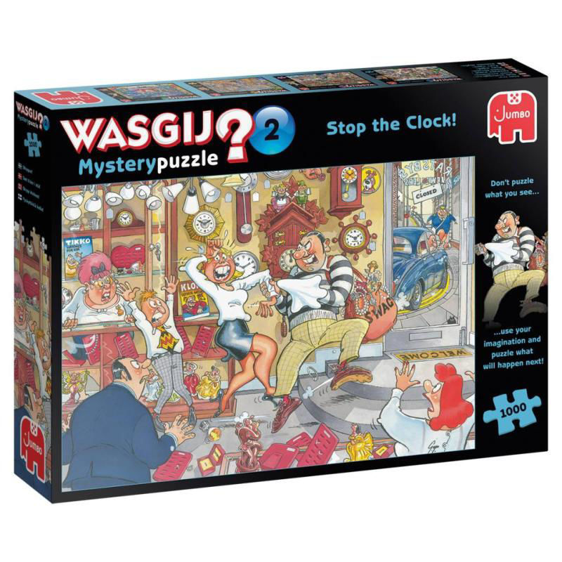Slika - Jumbo Wasgij Mystery 2: Ustavi uro! sestavljanka 1000 kosov (81933)