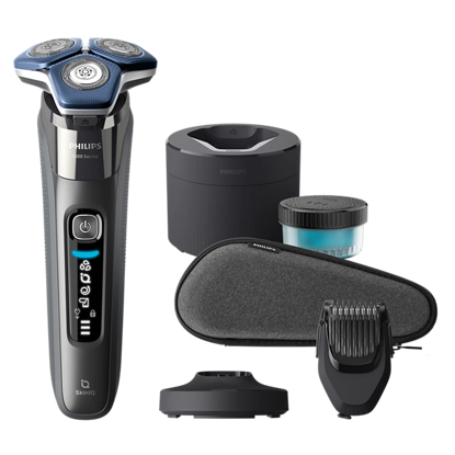 Philips Shaver Series 7000 S7887/58 – rotacijski Wet & Dry brivnik z SkinIQ™, 360° glavo in quick-clean sistemom