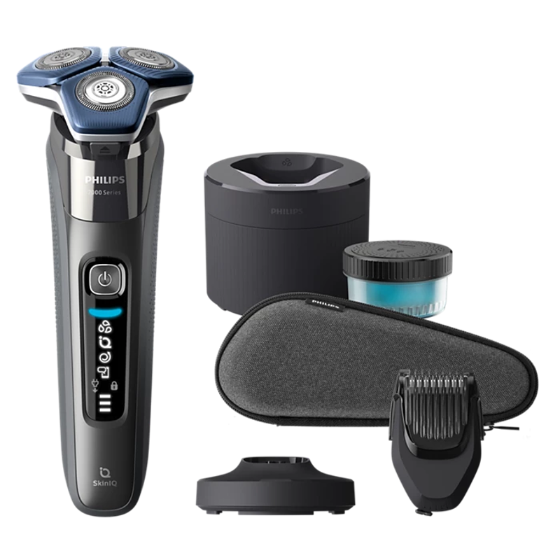 Slika - Philips Shaver Series 7000 S7887/58 – rotacijski Wet & Dry brivnik z SkinIQ™, 360° glavo in quick-clean sistemom