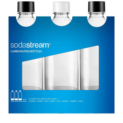 SodaStream PET Bottle Universal 3×1 L – univerzalne plastenke, črno-bela (2260525)
