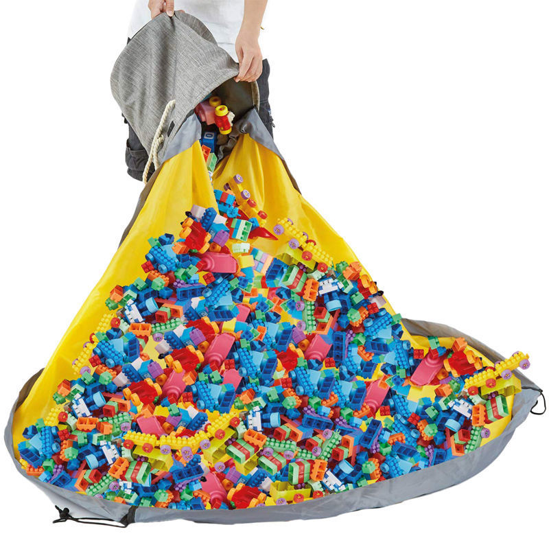 Slika - Bewello BW4009 2-v-1 igralna podloga in košara za shranjevanje igrač (135 cm, 20 L)