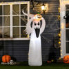 Slika - Velika zunanja napihljiva Halloween dekoracija duh z bučo Family 58067G, 180 cm, IP44, 6 LED