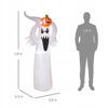 Slika - Velika zunanja napihljiva Halloween dekoracija duh z bučo Family 58067G, 180 cm, IP44, 6 LED