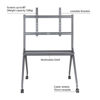 Slika - ACT AC8372 stojalo za TV z kolesi za zaslone 50" do 86", nosilnost 120 kg