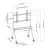 Slika - ACT AC8372 stojalo za TV z kolesi za zaslone 50" do 86", nosilnost 120 kg