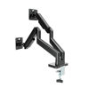 Slika - Gembird MA-DA2-06 nastavljivo namizno držalo za dva monitorja 17"-32" 10 kg črn